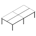 Schreibtisch - bench 4-osobowy - PR-B4-204-0 P-Round