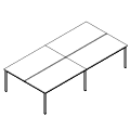 Schreibtisch - bench 4-osobowy - PR-C4-204-0 P-Round