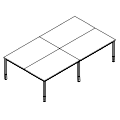 Schreibtisch - bench 4-osobowy - PR-A4-203-1 P-Round