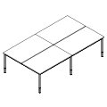 Schreibtisch - bench 4-osobowy - PR-B4-203-1 P-Round