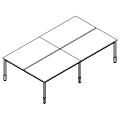 Biurko - bench 4-osobowy - PR-C4-203-1 P-Round