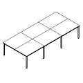 Biurko - bench 6-osobowy - PR-A6-202-0 P-Round