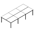 Schreibtisch - bench 6-osobowy - PR-B6-202-0 P-Round