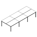 Schreibtisch - bench 6-osobowy - PR-B6-203-0 P-Round