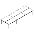 Schreibtisch - bench 6-osobowy - PR-B6-204-0 P-Round