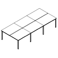 Schreibtisch - bench 6-osobowy - PR-C6-202-0 P-Round