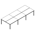 Schreibtisch - bench 6-osobowy - PR-C6-203-0 P-Round