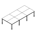 Schreibtisch - bench 6-osobowy - PR-A6-202-1 P-Round