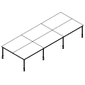 Mitarbeiter Schreibtisch - bench 6-osobowy - PR-A6-203-1 P-Round