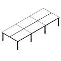 Biurko - bench 6-osobowy - PR-B6-203-1 P-Round