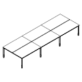 Mitarbeiter Schreibtisch - bench 6-osobowy - PR-C6-204-1 P-Round