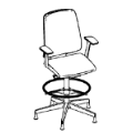 Bar stool LightUP LightUp 330S Revolving chairs