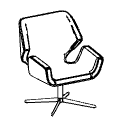 Revolving chair Booi BO 4V2 Booi