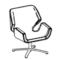 Revolving chair Booi BO 4C2 Booi