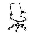 Revolving chair Ovidio OV 1M2 white Ovidio