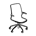 Revolving chair Ovidio OV 5R white Saar