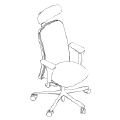 Revolving chair  SoFi 7500 z ZAGLOWKIEM SoFi