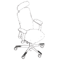 Revolving chair  SoFi 7300 z ZAGLOWKIEM SoFi