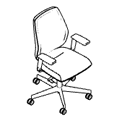 Revolving chair  MO 1T2 black Momo