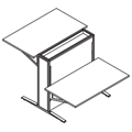 Mitarbeiter Schreibtisch Bench z elektryczną regulacją wysokości sit-stand FLW18 Flow