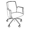Revolving chair  AC 5R Workplace furniture