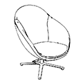 Visitor chair  VE 4V2 Vieni