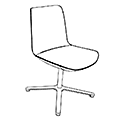 Revolving chair  LM 4C1 Lumi