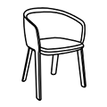 Krzesło dostawne  GRP6 Plica