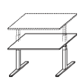 Desk with electrical height adjustment  SKY-2P Sky Premium