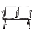 Krzesło dostawne Ławka 2-stanowiskowa SH2S Ławki recepcyjne