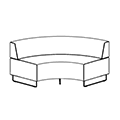 Sofa biurowa  QD RO90 OUT Quadra