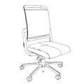 Revolving chair  XENIUM MESH Xenium