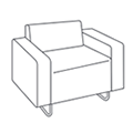 Sofa biurowa  QD 421 Quadra