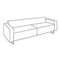 Sofa biurowa  QD 422 Quadra