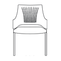 Krzesło dostawne  MO 215 2N Silent block