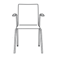 Visitor chair  OT 220 A 1N Orte