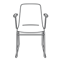 Visitor chair  OT 270 A 1N Orte