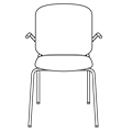 Visitor chair  HS 220 H 1N Hens
