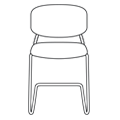 Visitor chair  HS 231 4N Double