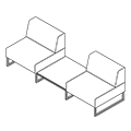 Sofa biurowa  PL 30 STS Plint