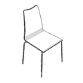 Krzesło dostawne  Krzesło CONFEE 4N - chrom Confee
