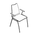 Krzesło dostawne  Krzesło CONFEE 4NPD - chrom Confee