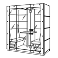 Akustische Kabine -Boks 2 osobowy do pracy na siedząco- KB2SISP Kubo