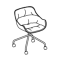 Visitor chair  BL5P13K Clip