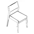 Visitor chair  WB 815 3N Tables cross