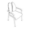 Krzesło dostawne  DUO BACK 4L Xenium