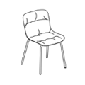 Krzesło dostawne  BLK5P1 Baltic