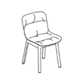 Krzesło dostawne  BLK5P14 Baltic