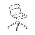 Visitor chair  BLK5P19 Baltic