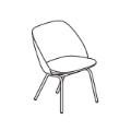 Visitor chair  PR1P20 Paralel